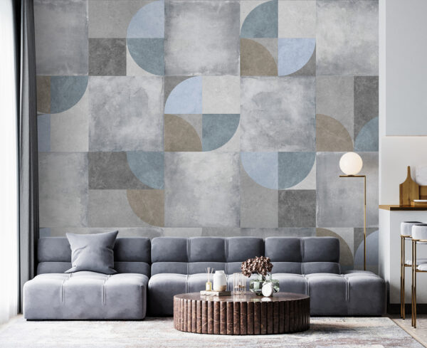 Geometrikus minta tompa színekkel Fotótapéta Geometrikus minta tompa színekkel
