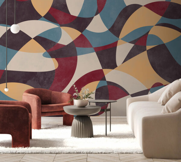 Színes geometriai absztrakt mintás design Fotótapéta Színes geometriai absztrakt mintás design