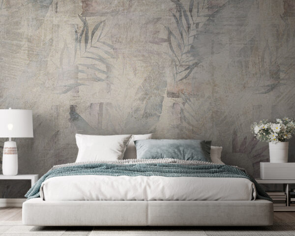 Absztrakt botanikai textúra levelekkel. Fotótapéta Absztrakt botanikai textúra levelekkel.