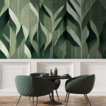 Fotótapéta Absztrakt zöld levelek mintás design.