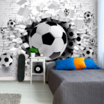 Fotótapéta Fekete-fehér focilabda