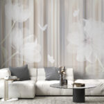 Fotótapéta Álmodozó virágos jelenet pillangókkal