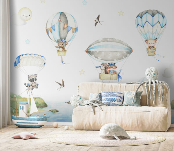 Teddy maci egy hőlégballonban Fotótapéta Teddy maci egy hőlégballonban