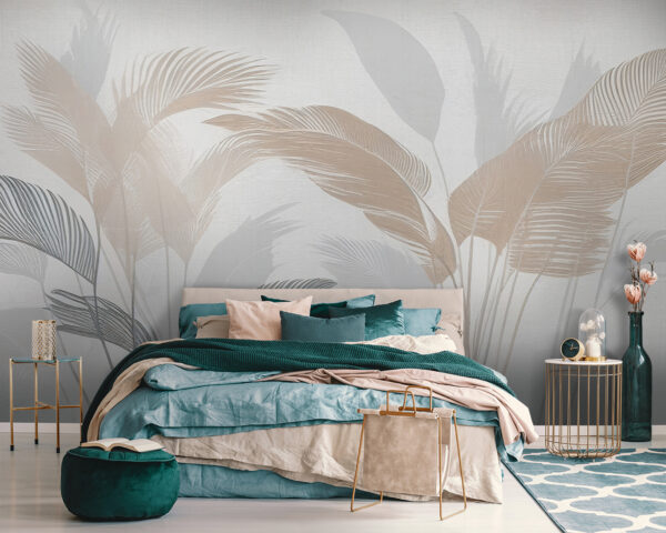 Elegáns botanikai levelek mintás design Fotótapéta Elegáns botanikai levelek mintás design