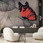 Fotótapéta Pillangó egy levélen