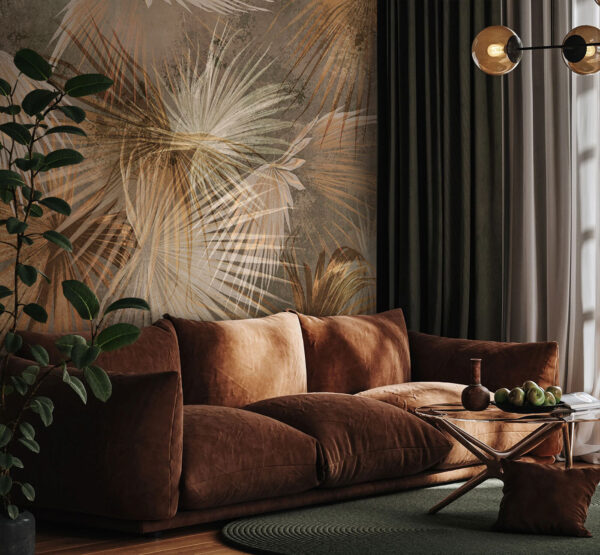 Elegáns trópusi levelek mintás design Fotótapéta Elegáns trópusi levelek mintás design