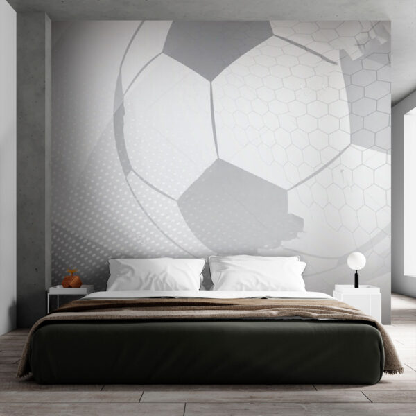 Geometrikus futballminta szürkeárnyalatban Fotótapéta Geometrikus futballminta szürkeárnyalatban