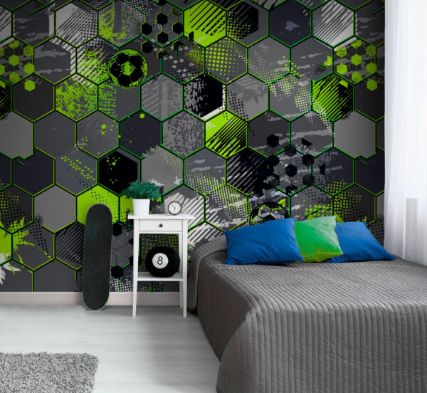 Geometrikus minták élénk kiemelésekkel Fotótapéta Geometrikus minták élénk kiemelésekkel