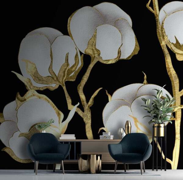 Fotótapéta Finom virágok sötét háttéren