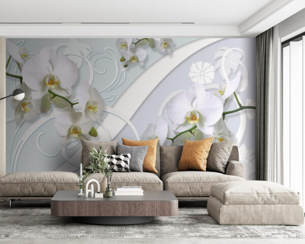 Finom orchideák lágy árnyalatokban Fotótapéta Finom orchideák lágy árnyalatokban