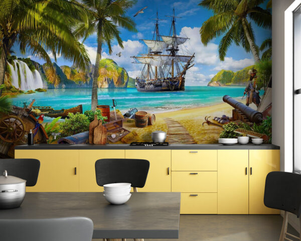 Fotótapéta Egy ágyú mellett álló személy