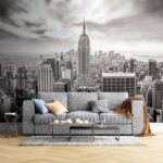 Fotótapéta Ikonikus városkép drámai égbolt alatt