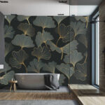 Fotótapéta Elegáns ginkgo levél mintás design.