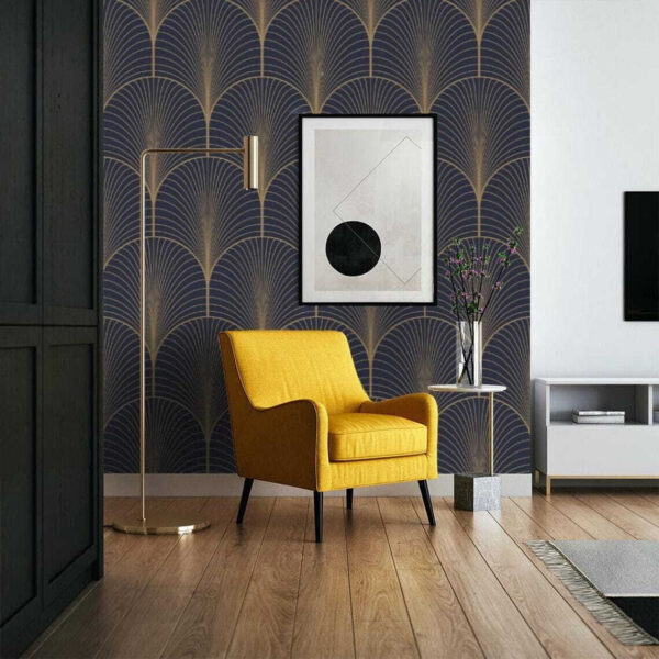 Elegáns art deco legyezőminta Fotótapéta Elegáns art deco legyezőminta