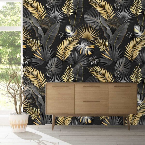 Elegáns trópusi levelek mintás design Fotótapéta Elegáns trópusi levelek mintás design