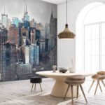 Fotótapéta New York City égboltjának illusztrációja.