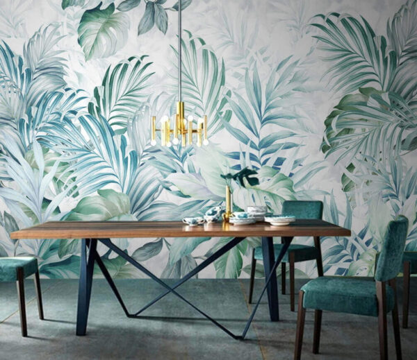 buja trópusi levelek mintás design Fotótapéta buja trópusi levelek mintás design