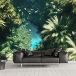 Fotótapéta Fákkal körülvett folyó