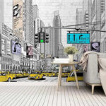 Fotótapéta Sárga és fekete autó