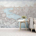 Fotótapéta Egy város rajza