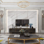 Fotótapéta Fehér márvány barna erezettel