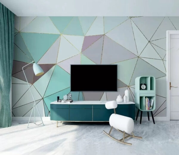 Pasztell geometriai absztrakt mintás design Fotótapéta Pasztell geometriai absztrakt mintás design