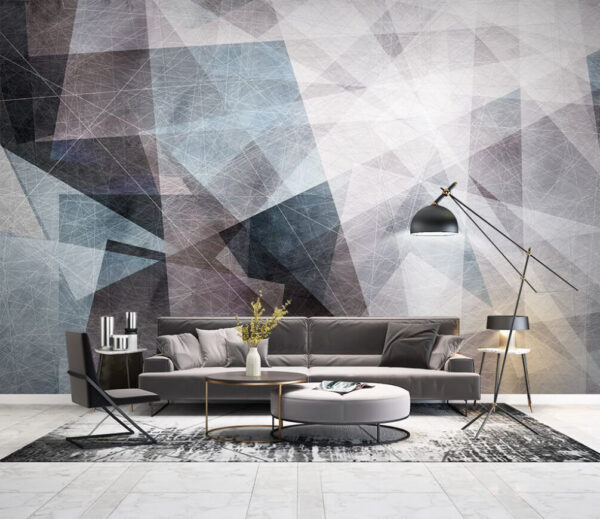 Absztrakt geometriai minta szürkeárnyalatban Fotótapéta Absztrakt geometriai minta szürkeárnyalatban