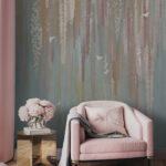 Fotótapéta Elegáns virágos faliszőnyeg lágy színekkel