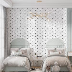 Fotótapéta Fekete pontok fehér alapon