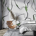 Fotótapéta Zöld és fekete design