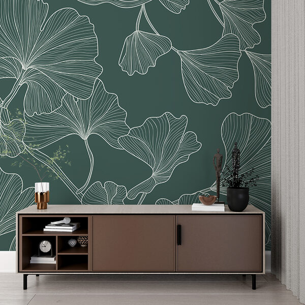 Elegáns ginkgo levelek mintás design Fotótapéta Elegáns ginkgo levelek mintás design
