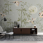 Fotótapéta Daruk és bambuszok a hold alatt