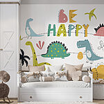 Fotótapéta Rajzfilm dinoszaurusz tart egy tojást