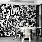 Fotótapéta Fekete-fehér graffiti