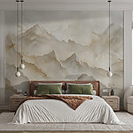 Fotótapéta Fehér és barna márvány