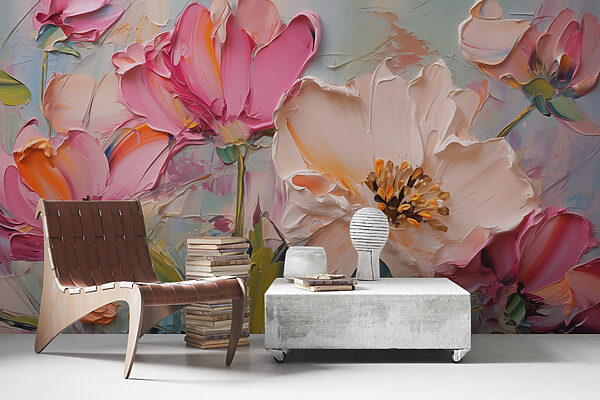 Fotótapéta Virágok festése vászonra