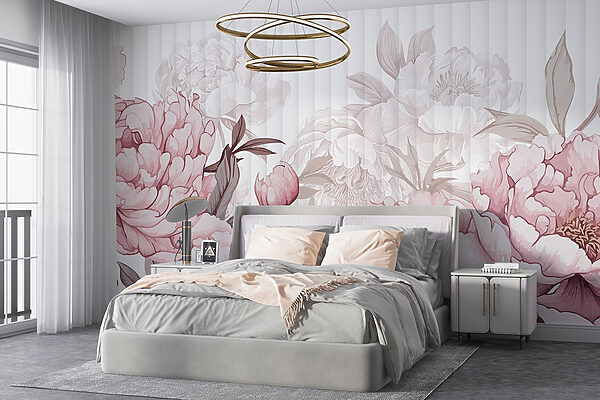 Blush virágzik szelíd csábításban Fotótapéta Blush virágzik szelíd csábításban