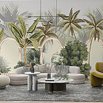 Fotótapéta Tapéta pálmafákkal és boltívekkel