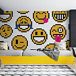 Fotótapéta Sárga smiley arcok csoportja