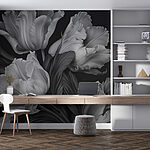 Fotótapéta Elegáns tulipánok monokróm árnyalatokban