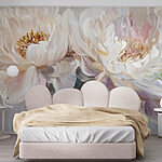 Fotótapéta Wall murals Painting of flowers on a white background