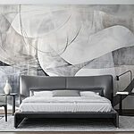 Fotótapéta Szürke és fehér művészet