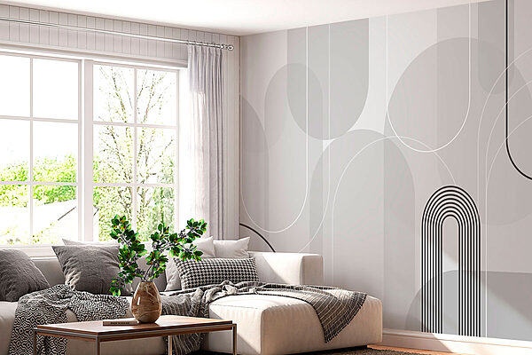 Fotótapéta Szürke és fekete design