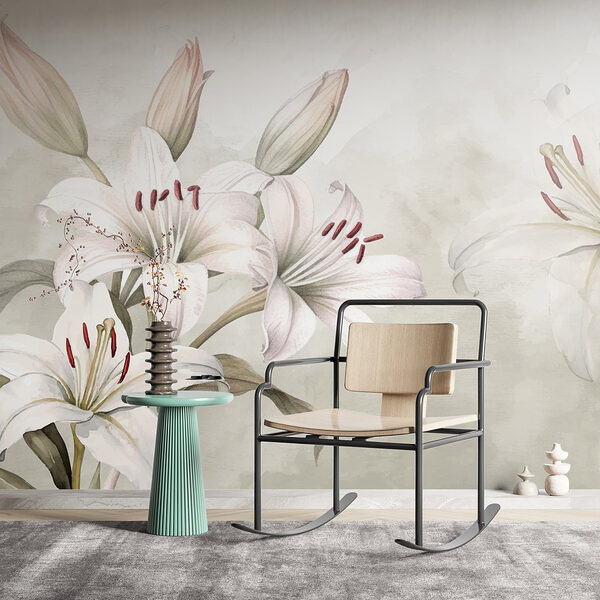 Fotótapéta Finom liliomok lágy árnyalatokban