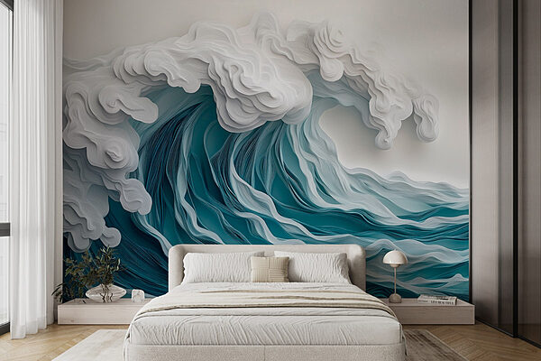 Fotótapéta Hullámból kivágott papír