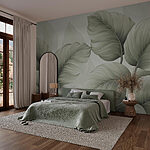 Fotótapéta Lágy zöld tónusú buja levelek