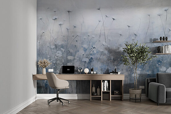 Fotótapéta Virágok festése egy mezőn