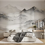 Fotótapéta Madarak repülnek a felhőkben