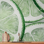 Fotótapéta Friss lime szeletek egymásra rakva