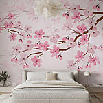 Fotótapéta Rózsaszín virágok egy ágon